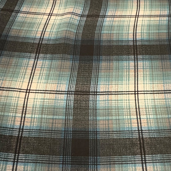 Torrid | Bluegreen and Black Plaid Studded Scoop Neck Top | Size 2 - Picture 7 of 10